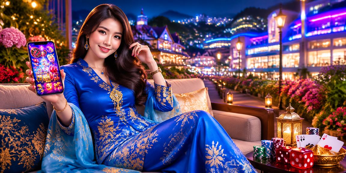 Pengguna Malaysia menggunakan platform 682 untuk taruhan dalam talian dengan pakaian tradisional